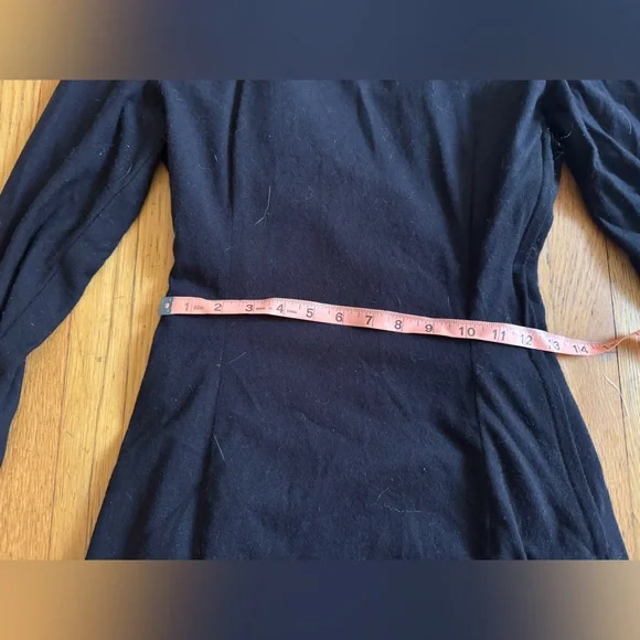 80s Vintage Long Sleeve Gothic Jewel-Trimmed Mini Dress Sz Sm - Picture 7 of 9